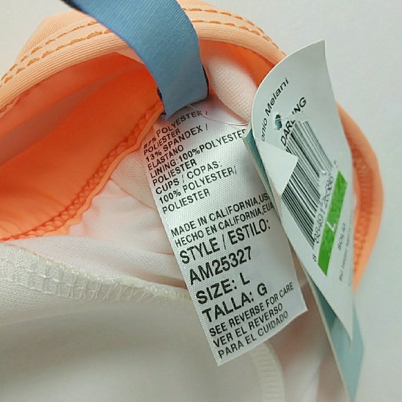 NWT Antonio Melani Darling Peach Orange Halter Top - Picture 6 of 6